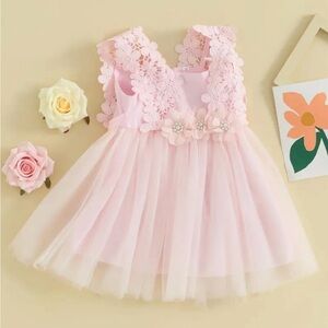 Adorable Pink Lace Baby Dress